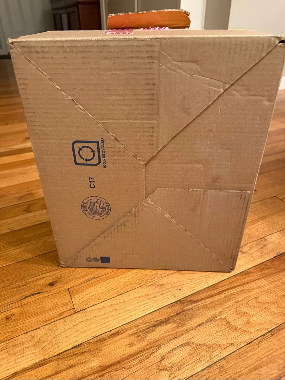 Louis Vuitton Orange Fold-Out Shipping Box
